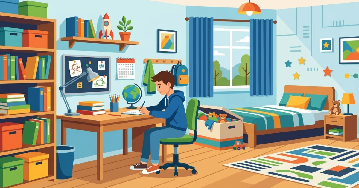 Diseño de habitaciones para chicos en edad escolar