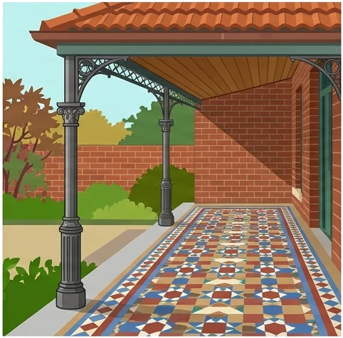 ¿Cómo es la estructura clásica de una casa chorizo?
